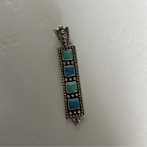 Vintage Silver and Turquoise Pendant